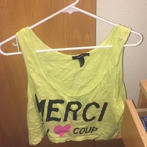 Forever 21 yellow crop top